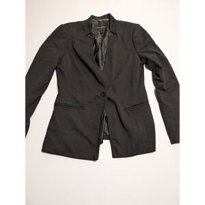 Banana Republic Black Ponte Inverted Lapel Blazer S/358978-00 Summer 2019